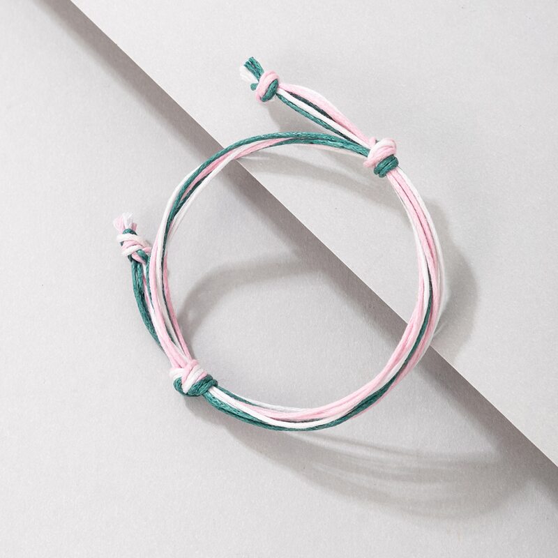 

1pc Knot Rope Bracelet, Multicolor