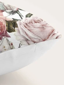 1pc Floral Pattern Cushion Cover Without Filler, Modern Flower Print Fabric Decorative Square Cushion Cover For Bed, Sofa - Multicolor - View 2