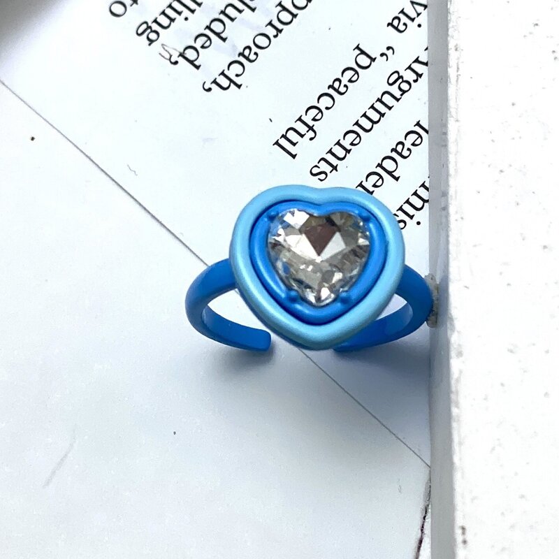 

Heart Design Ring, Blue