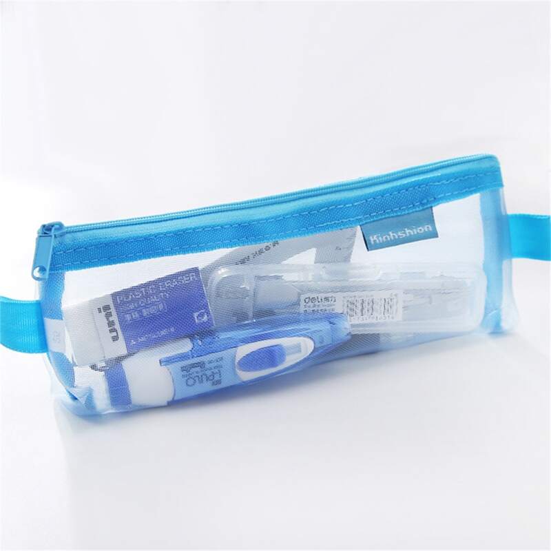 

1pc Random Color Mesh Pencil Bag, Multicolor