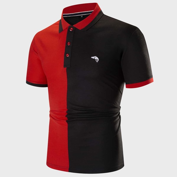 

Men Two Tone Polo Shirt, Multicolor