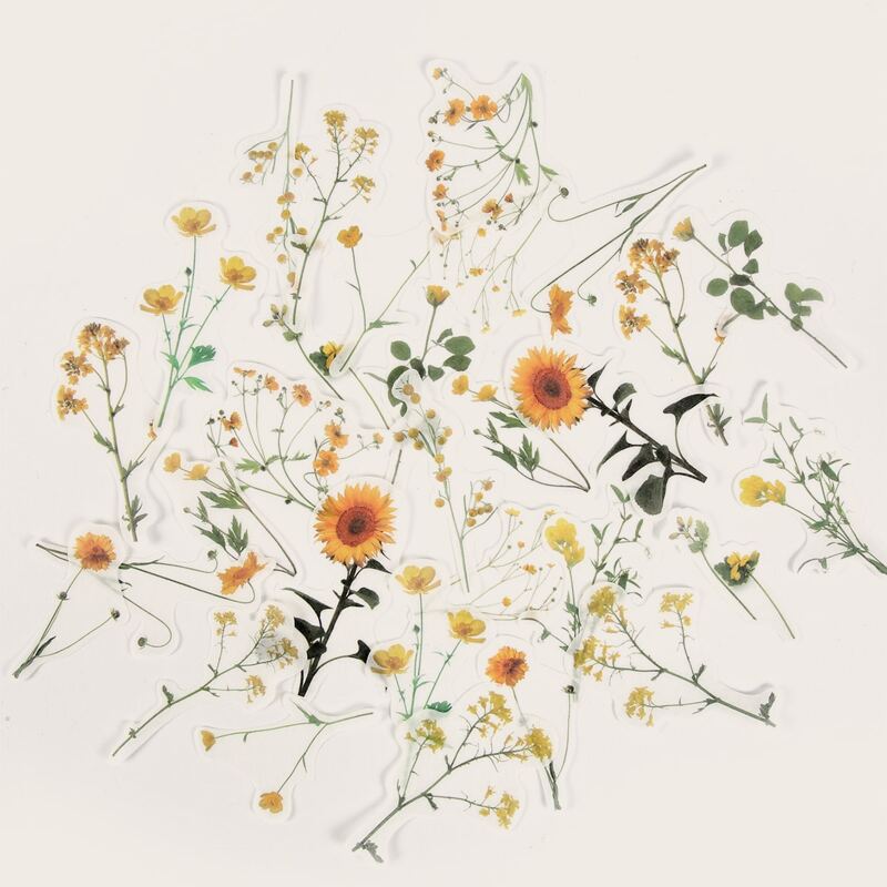 

1pack Random Flower Sticker, Multicolor