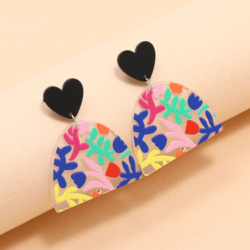 

Graphic Drop Earrings, Multicolor