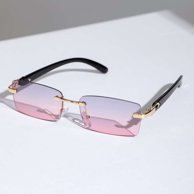 

Guys Rimless Tinted Lens Sunglasses, Multicolor