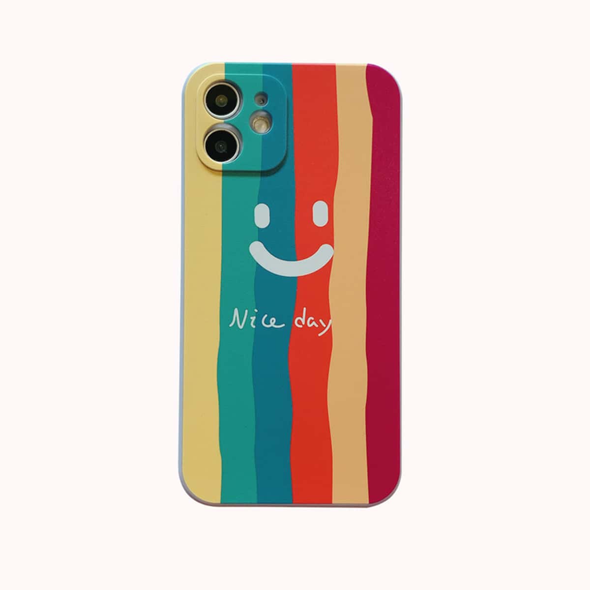 

Color Block Stripe Phone Case, White