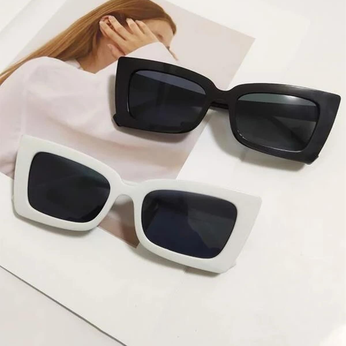 

2pcs Square Frame Sunglasses