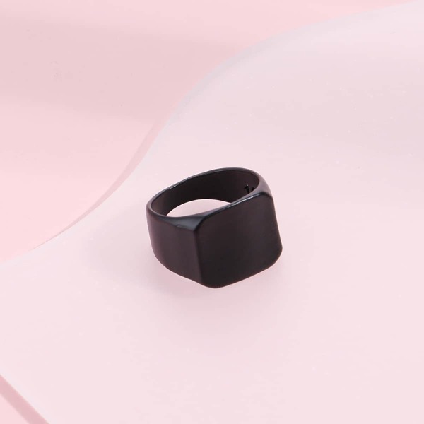 

1pc Minimalist Ring, Black
