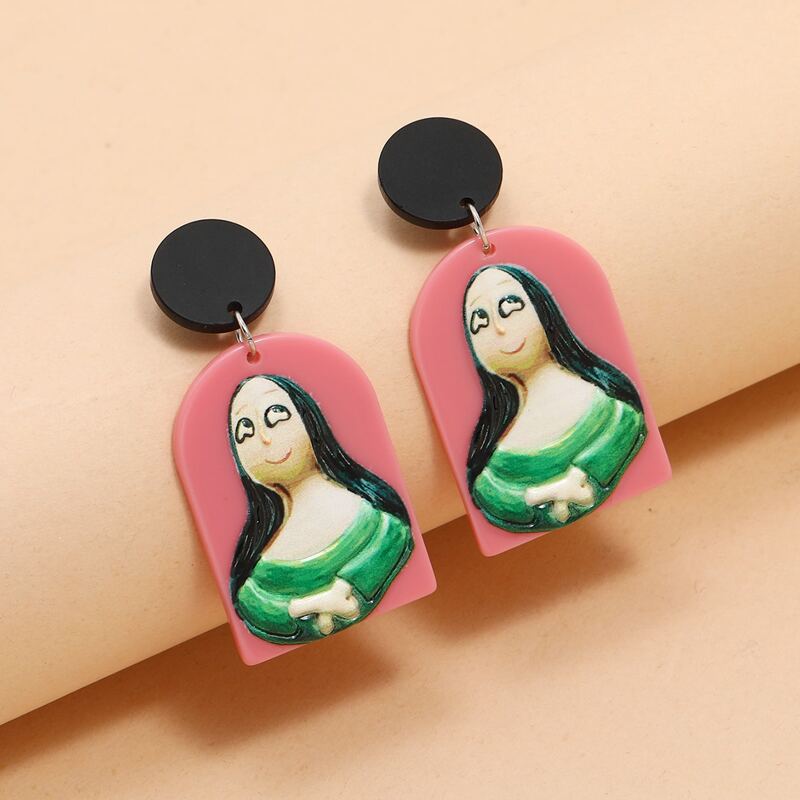 

Figure Design Earrings, Multicolor