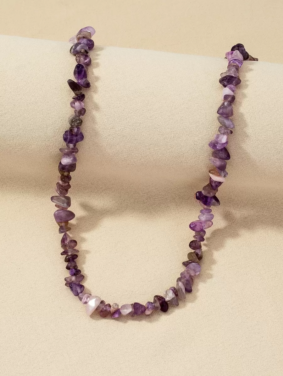 Ketting met stenen kralen