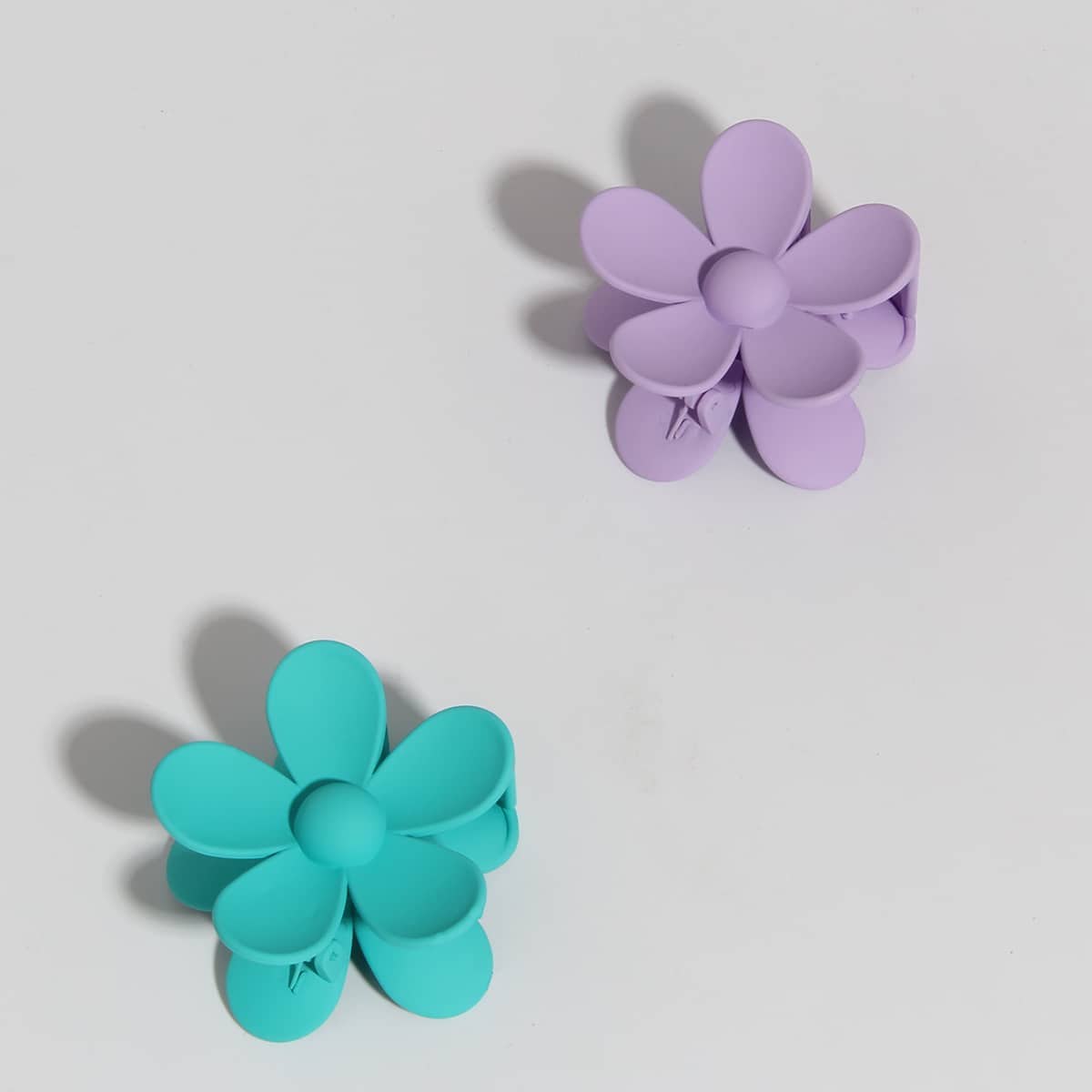 

2pcs Floral Design Hair Claw, Multicolor