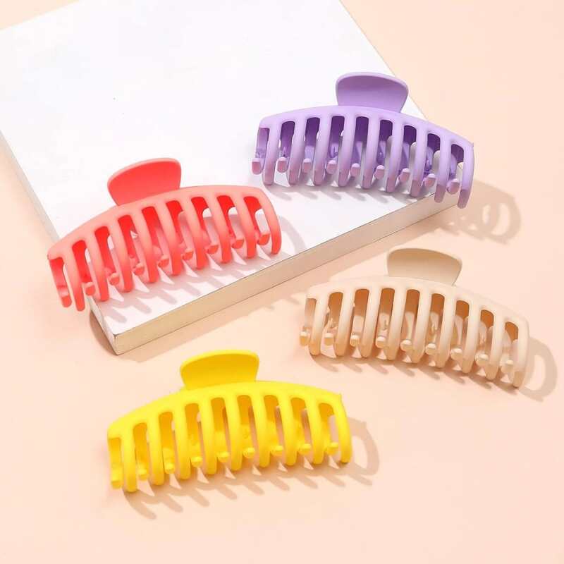 

2pcs Random Simple Hair Claw, Multicolor