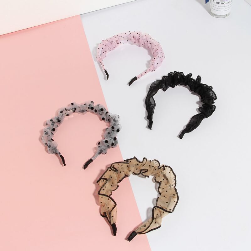 

4pcs Polka Dot Headband, Multicolor