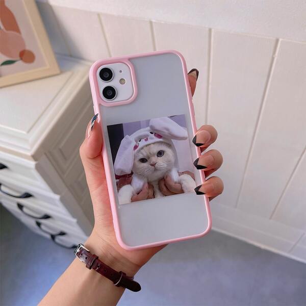 

Cute Cat Phone Case, Clear