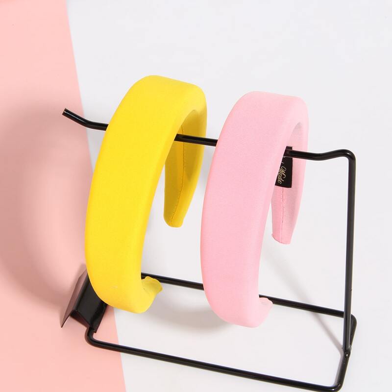 

2pcs Plain Hair Hoop, Multicolor