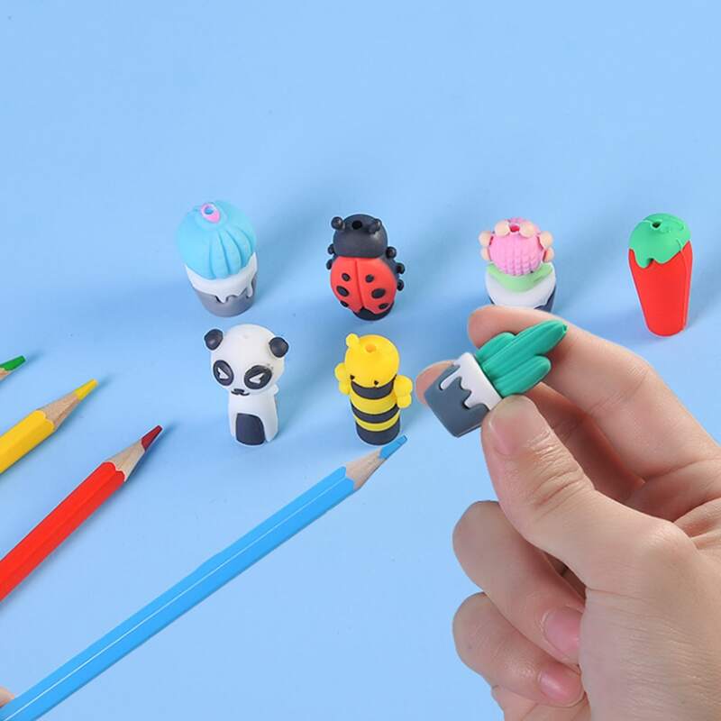 

3pcs Random Cartoon Pencil Cap, Multicolor