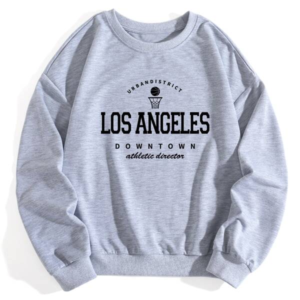 

Plus Letter Graphic Sweatshirt, Light grey