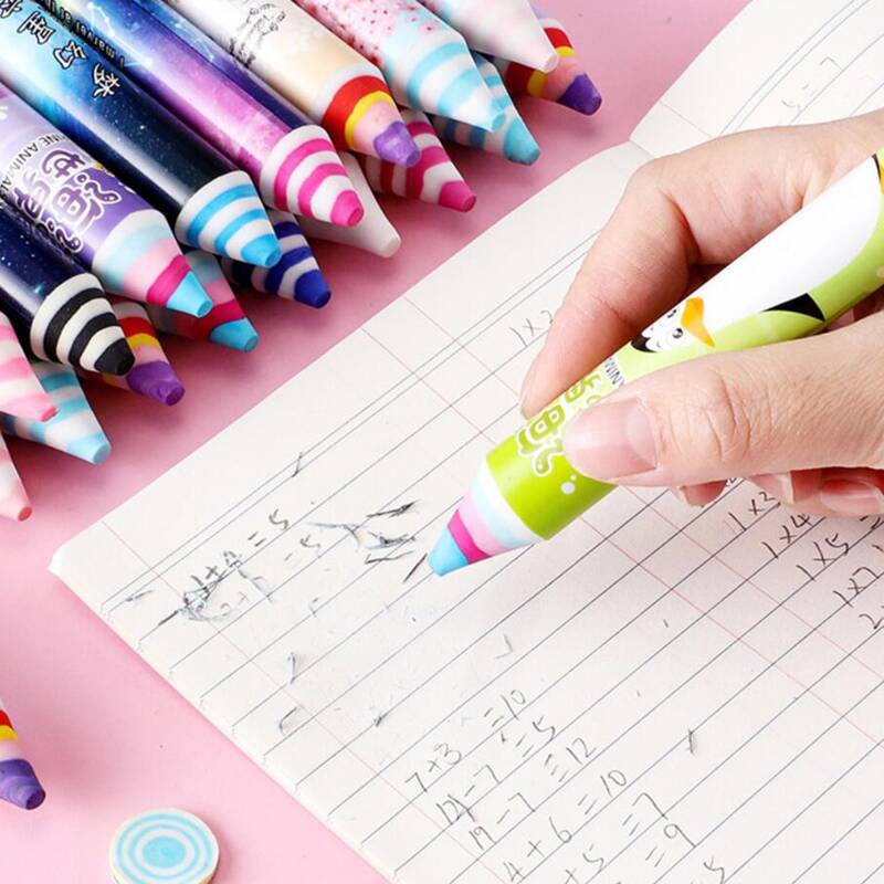 

1pc Random Pencil Shaped Eraser, Multicolor
