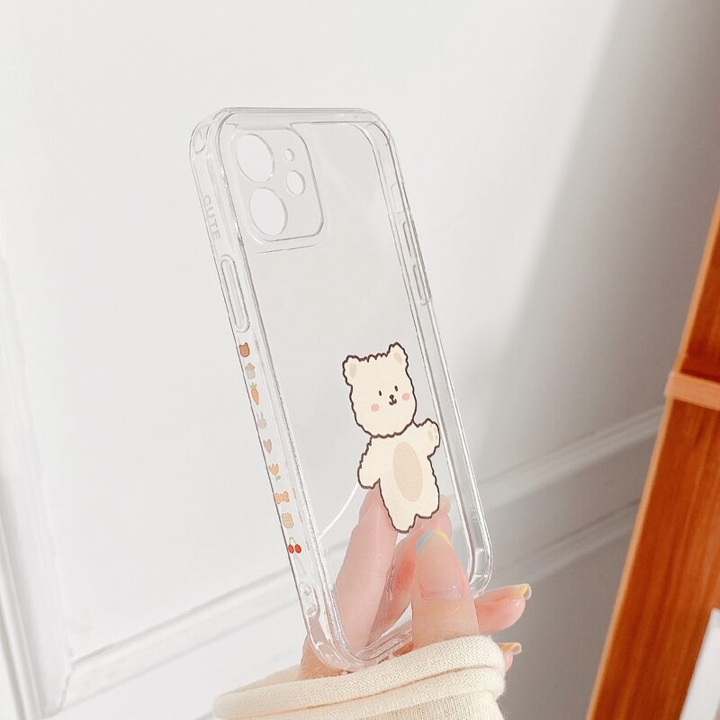 

Cartoon Bear Clear Phone Case