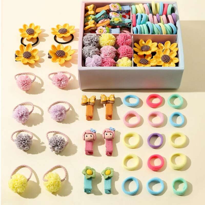 

74pcs Random Color Hair Accessory Set, Multicolor