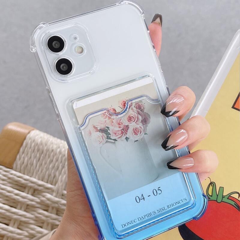

Ombre Clear Phone Case, Green