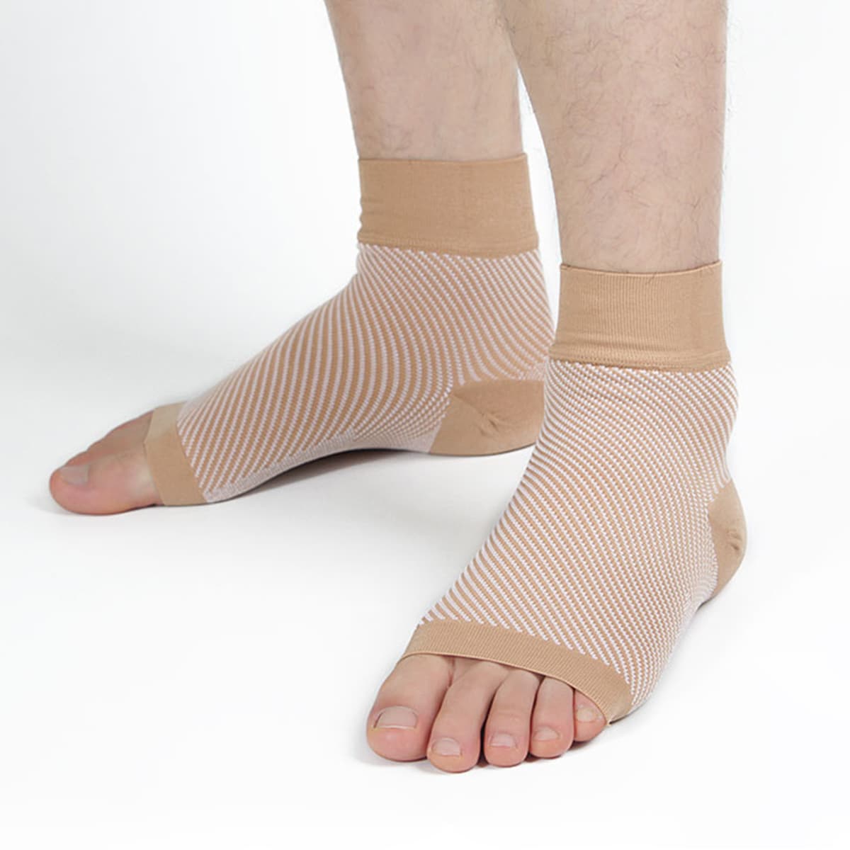 

1pair Sports Ankle Braces, Beige
