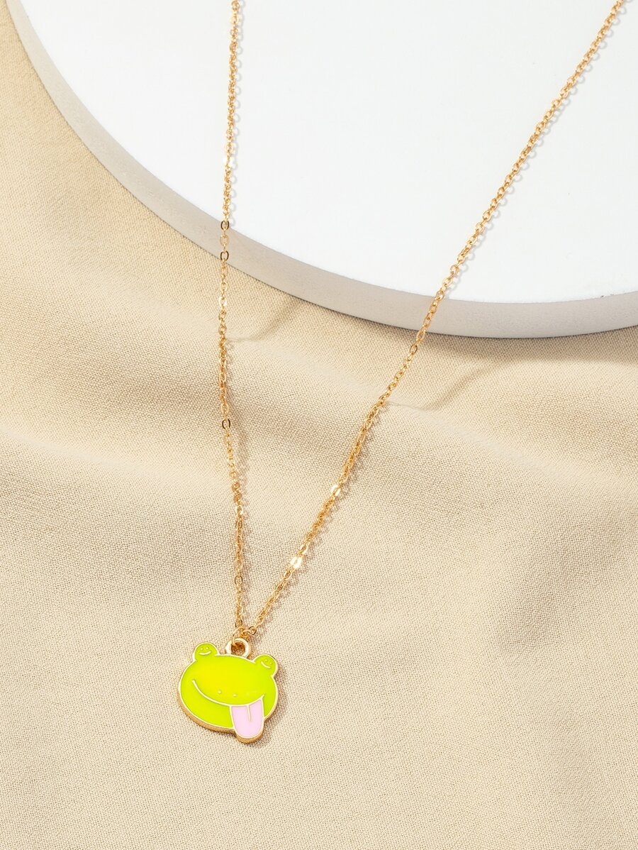 卡通吊墜項鍊 - 彩色 - 查看 1