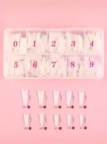 Transform Your Nails With 500pcs Long Coffin White Fake Nail Press On Nails Nail Supplies - White - View 2
