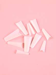 Transform Your Nails With 500pcs Long Coffin White Fake Nail Press On Nails Nail Supplies - White - View 3