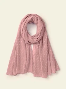 1 chiếc khăn quàng vải voan mềm mại dành cho nữ dành cho trang phục thường ngày theo phong cách Ả Rập - Hồng - Xem 1