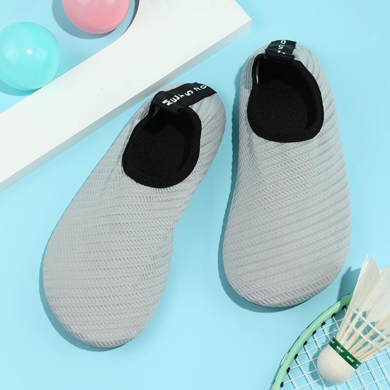 

Letter Graphic Slip-On Water Shoes, Grey