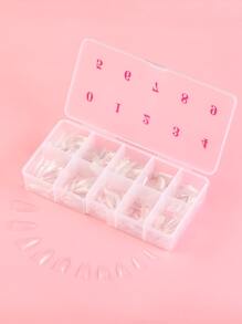 Transform Your Nails with 500pcs Short Stiletto Transparent Fake Nail For Home DIY Nail Salon Nail Extension - Clear - View 1