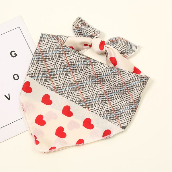 

Heart Print Bandana, Multicolor