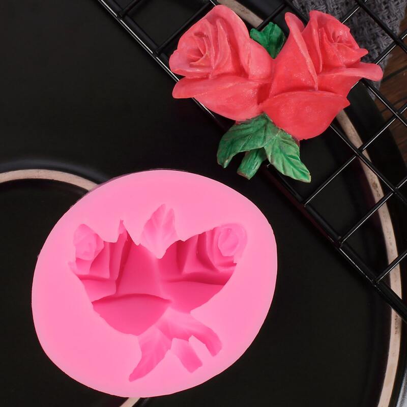 

1pc Rose Design Mold, Pink