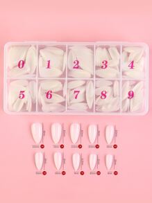 Transform Your Nails With 24pcs Short Coffin Fake Nail & 1pc Nail File & 1sheet Tape Press On Nails Nail Supplies