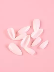 Transform Your Nails With 24pcs Short Coffin Fake Nail & 1pc Nail File & 1sheet Tape Press On Nails Nail Supplies