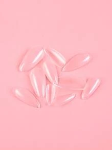 Instantly Upgrade Your Look With 24pcs Short Square Fake Nail & 1pc Nail File & 1sheet Tape Press On Nails Nail Supplies - Clear - View 3