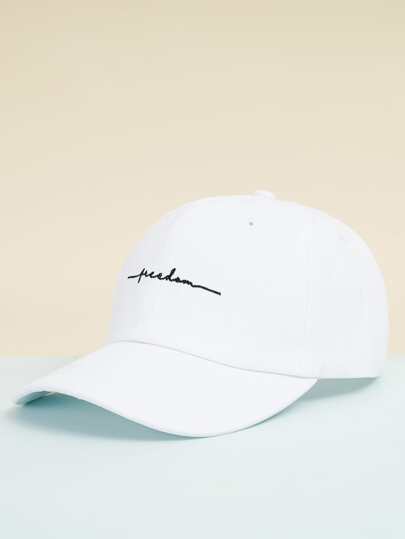 1 Stück Unisex Y2K Stil bestickte "Freedom" Baseballkappe, geeignet für Skifahren, Outdoor, Lässig, Winter, Pendeln