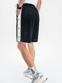 Manfinity Dragsko Färgblock Sportig Herr Shorts - Svart - Visa 6