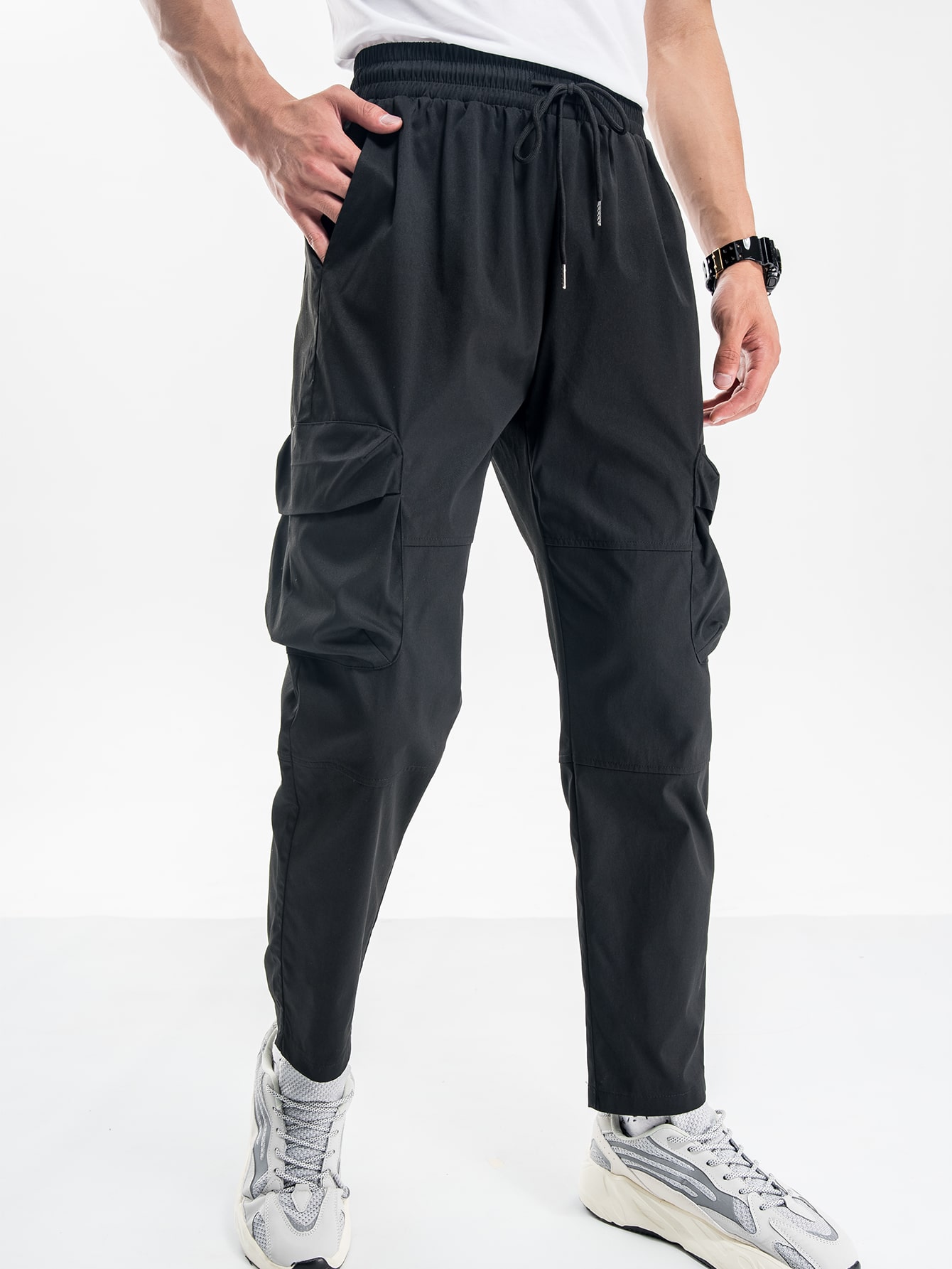 Letter Patched Cargo Pants
