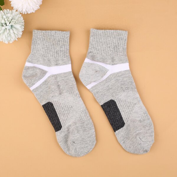 

Men Two Tone Crew Socks, Light grey