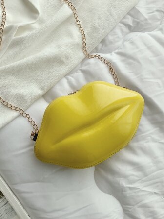 嘴唇設計鏈條斜挎包