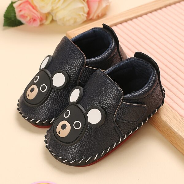 

Baby Cartoon Appliques Flats, Navy blue