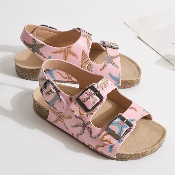 

Girls Starfish Graphic Slingback Sandals, Pink