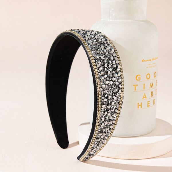 

Rhinestone Decor Headband, Silver