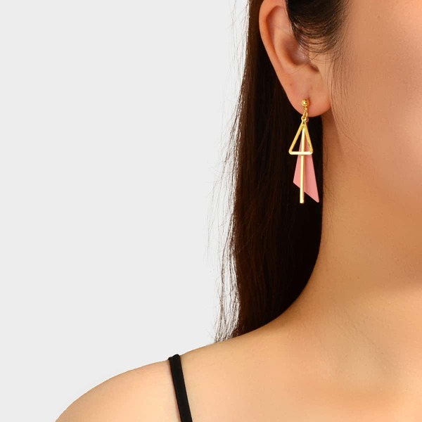 

Geometric Drop Earrings, Multicolor
