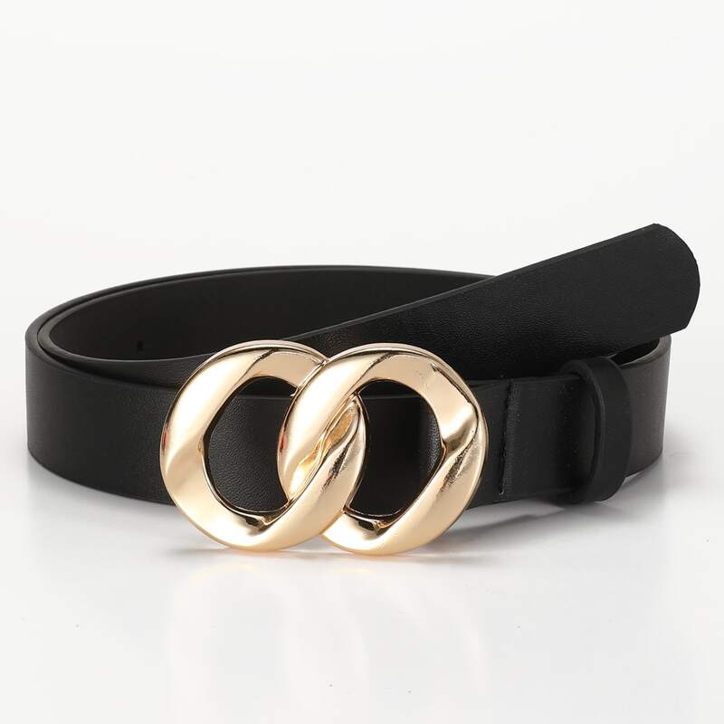 Guys Double-O Buckle Belt, Black