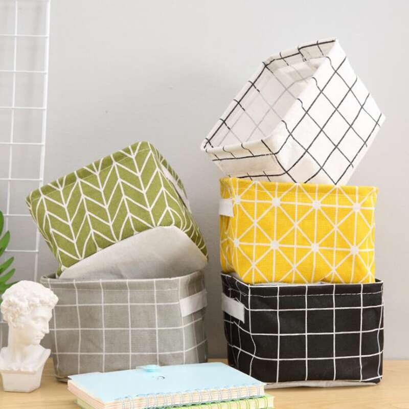 

1pc Geometric Pattern Random Storage Basket, Multicolor