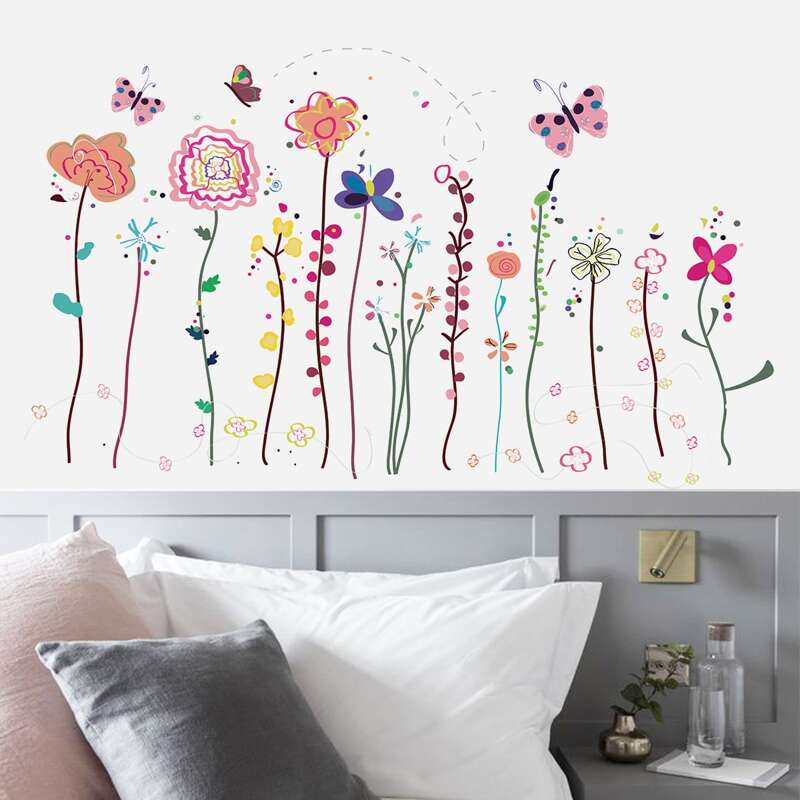 

Flower Print Wall Sticker, Multicolor