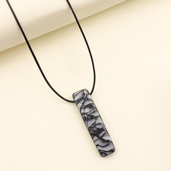 

Stone Charm Necklace, Multicolor