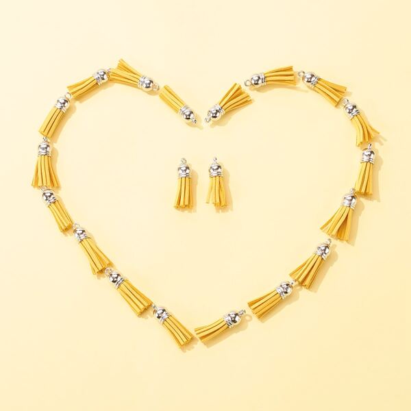 

20pcs Tassel DIY Pendant, Yellow